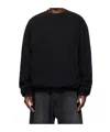 We11 Done Logo Round-neck Sweater In Black