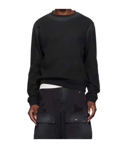 We11 Done Logo Round-neck Sweater In Black