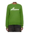 We11 Done Logo Round-neck Sweater In Green