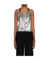 We11 Done Logo Sequined Sling Vest In Black