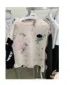 We11 Done Logo Stitching Tie-dyed Long-sleeved T-shirt In Nude