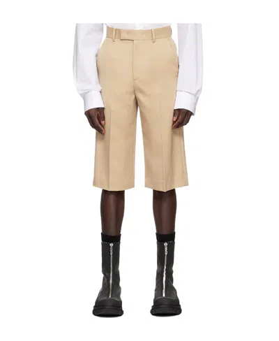 We11 Done Logo Straight Shorts In Nude