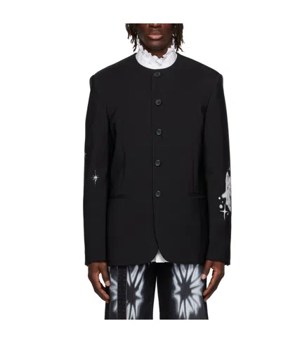 We11 Done Logo Suit Jacket In Black