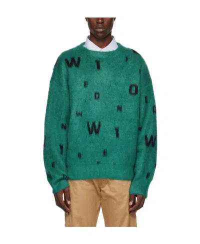 We11 Done Logo Sweater In Green