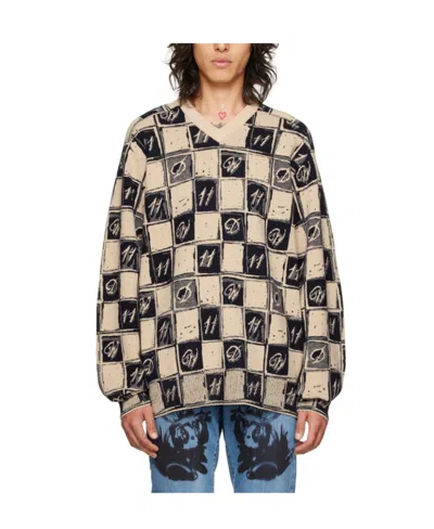 We11 Done Logo Sweater In Nude
