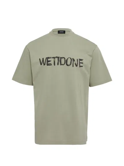 We11 Done Logo T-shirt In Green