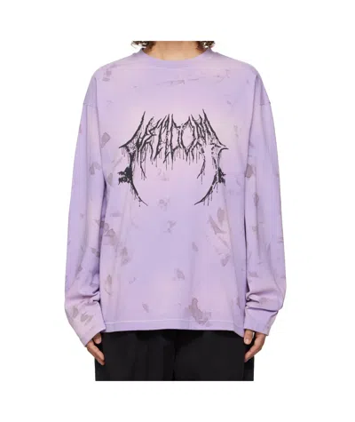 We11 Done Logo T-shirt In Purple