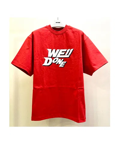 We11 Done Logo T-shirt In Red
