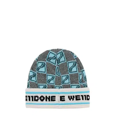 We11 Done Logo Trimmed Hat In Multicolor