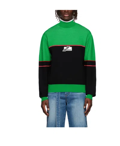 WE11 DONE HIGH-NECK SWEATER