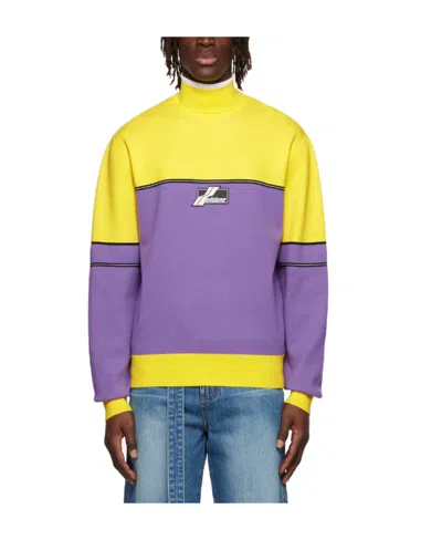 We11 Done Logo Turtleneck In Purple