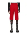 We11 Done Logo Twill Shorts In Red
