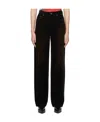 We11 Done Logo Wide-leg Casual Pants In Black