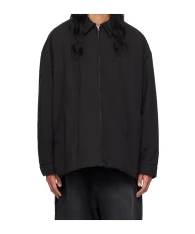 We11 Done Logo Zipper Casual Jacket In Black