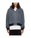 We11 Done Logo Zipper Cotton Suit In Gray