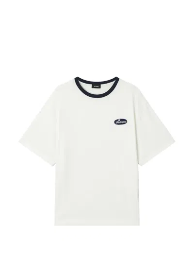 We11 Done Logo-patch Ringer T-shirt In White
