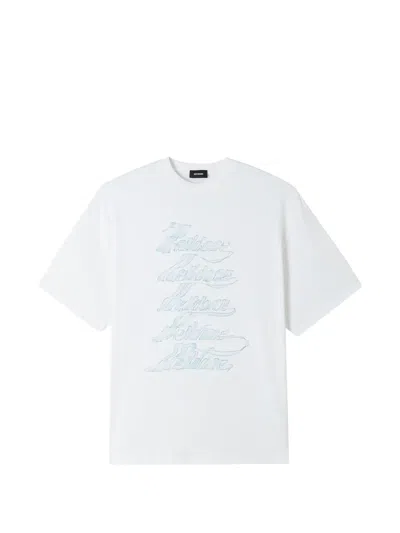 We11 Done Logo-print Cotton T-shirt In White