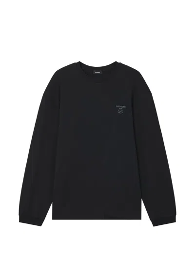 We11 Done Logo-print Long-sleeve T-shirt In Black
