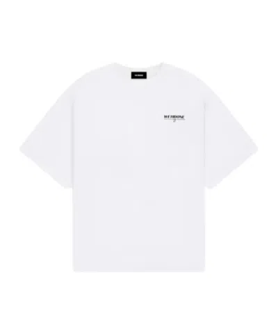 WE11 DONE LOGO-PRINT OVERSIZED T-SHIRT