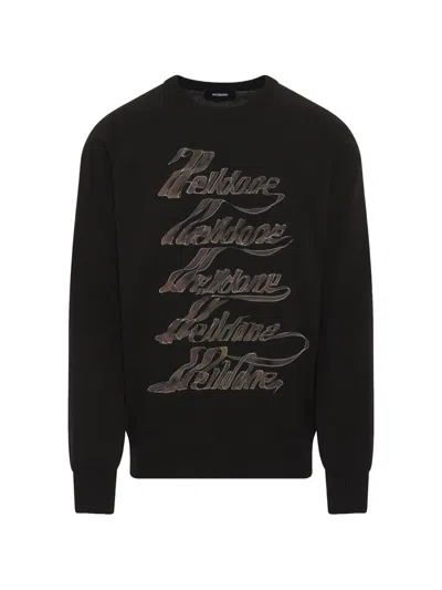 We11 Done Logo-print Sweater In Black