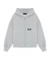 We11 Done Logozip-up Hoodie In Gray