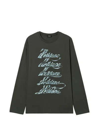 We11 Done Long-sleeve T-shirt In Gray