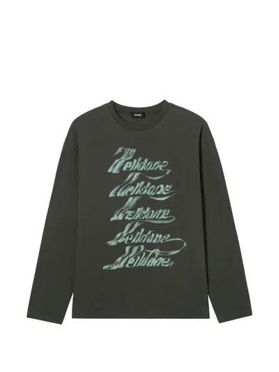We11 Done Long-sleeve T-shirt In Green