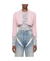 We11 Done Long-sleeved Bag Knitted Sweater In Multicolor