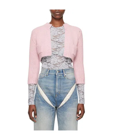 We11 Done Long-sleeved Bag Knitted Sweater In Multicolor