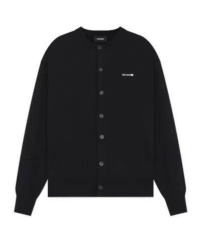 We11 Done Long-sleeved Cardigan In Black