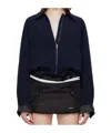 We11 Done Long-sleeved Casual Jacket In Blue