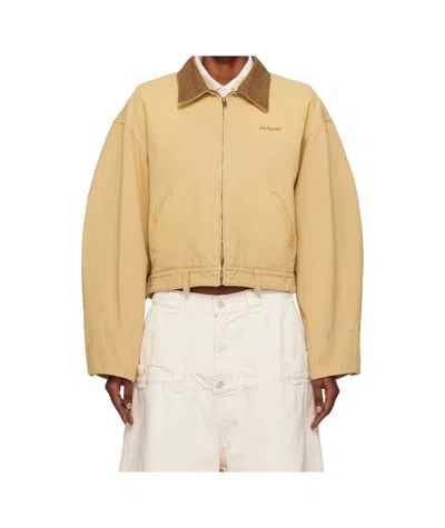 WE11 DONE CORD-COLLAR COTTON JACKET