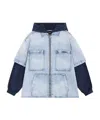 We11 Done Long-sleeved Denim Jacket In Blue