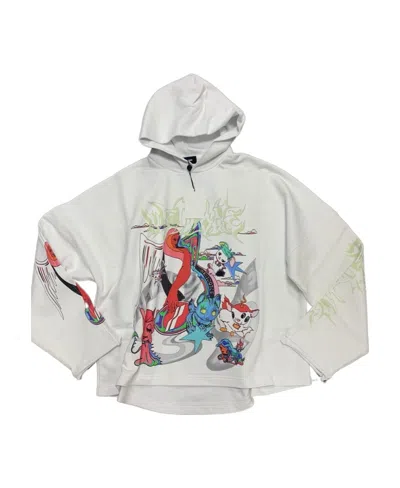 We11 Done Long-sleeved Hooded Sweater In White