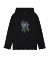 We11 Done Long-sleeved Hooded Sweatshirt In Black