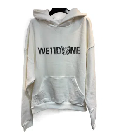 We11 Done Long-sleeved Hooded Sweatshirt In Gray