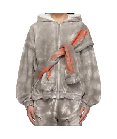 We11 Done Long-sleeved Hooded Sweatshirt In Nude