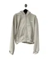 We11 Done Long-sleeved Hooded Zipper Sweater In Nude