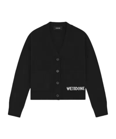 WE11 DONE LONG-SLEEVED KNITTED CARDIGAN