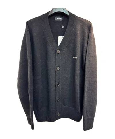 We11 Done Long-sleeved Knitted Cardigan In Black
