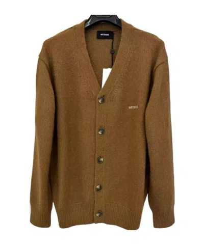 We11 Done Long-sleeved Knitted Cardigan In Brown