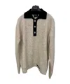 We11 Done Long-sleeved Polo Shirt In Gray