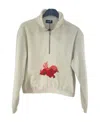 We11 Done Long-sleeved Semi-zipper Sweater In Nude