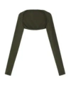 We11 Done Long-sleeved Short Cardigan In Black
