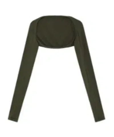 We11 Done Long-sleeved Short Cardigan In Black