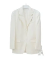 We11 Done Long-sleeved Suit Coat In White