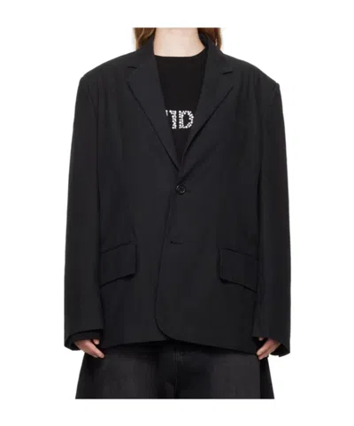 We11 Done Long-sleeved Suit Jacket In Black