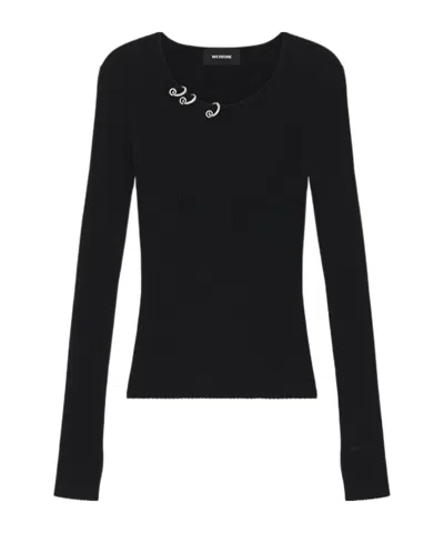 We11 Done Long-sleeved Sweater In Black
