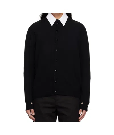 We11 Done Long-sleeved Sweater In Black