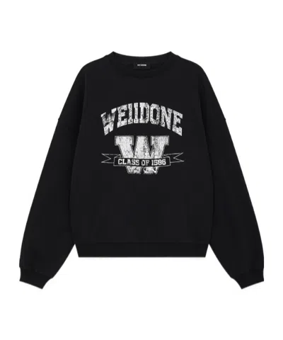 We11 Done Long-sleeved Sweatshirt In Black